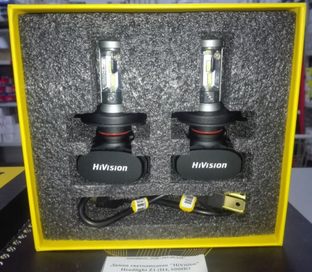 Лампа светодиодная "HiVision" Headlight Z1 (H4, 6000K) комплект - 2 лампы